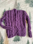 Жилетка за момиче, ръчно плетиво, ново, снимка 1 - Детски пуловери и жилетки - 44724449