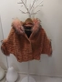 Яке от бобър,с качулка,и гарнитура от енот -ново, снимка 1