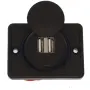 Монтажно автомобилно зарядно с 2 USB порта за 12V и 24V, снимка 1
