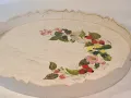 ретро дървен поднос изрисуван с рози  21/3, снимка 2