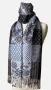 Кариран черно/ сив шал от 70 % пашмина и 30 % коприна, снимка 5
