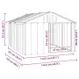 vidaXL Кучешка къща антрацит 116,5x153x81,5 см поцинкована стомана, снимка 9