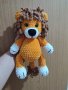 Плетена играчка лъв, плюшена играчка , снимка 1