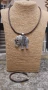 Дамско колие Слон. С естествена кожа. С гривна. Бижута Луди гъби., снимка 2