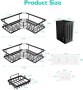 Aomeya Corner Shower Caddy, 4 залепващи рафтове за баня, черни, снимка 4