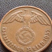 Две монети 2 райхспфенинг 1937г. / 10 райхспфенинг 1941г. Трети райх с СХВАСТИКА редки 31576, снимка 7 - Нумизматика и бонистика - 40649077