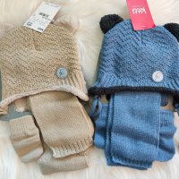 Зимен комплект шапка, шал и ръкавички , снимка 6 - Бебешки шапки - 42819115