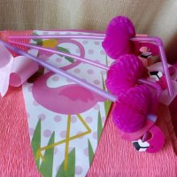 Парти артикули тема Фламинго на цени от 1до 10лв, снимка 16 - Декорация за дома - 34476388