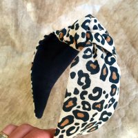 Леопардова диадема с възел Ръчна Изработка Диадеми , снимка 1 - Аксесоари за коса - 38460419