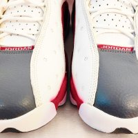 Nike Air Jordan 13 XIII Retro 2005 GREY TOE White Red Flint чисто нови 46ти номер 30см стелка, снимка 8 - Маратонки - 40582352