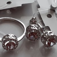 Нов сребърен комплект , снимка 3 - Колиета, медальони, синджири - 35275240