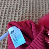 Коледна шапка с пайети H&M с подарък клинче, снимка 3 - Шапки, шалове и ръкавици - 38568655