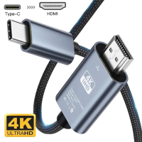 4К Hdmi кабел за телефон или таблет с USB C, 2 метра., снимка 2 - Друга електроника - 44749746