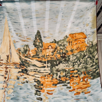 Колекционерски шал-картина Клод Моне., снимка 2 - Шалове - 36550558