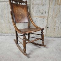 Антикварен люлеещ стол Тонет в перфектно състояние, снимка 4 - Антикварни и старинни предмети - 42661653