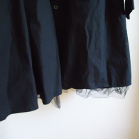 черна дълга риза с тюл, снимка 3 - Ризи - 44919064
