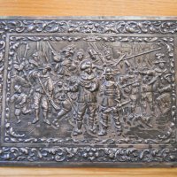 Старинна посребрена щампа върху метал (маркирана) - Холандия, снимка 1 - Антикварни и старинни предмети - 44494841