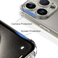 Нов Айфон iPhone 15 Pro Калъф + 2 Защитни Стъкла Удароустойчив Кристална Прозрачност, снимка 7 - Калъфи, кейсове - 42686424