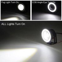 LED халогени тип ангелски очи , 89мм , LED Super Lamp Fog Angel Eyes, снимка 8 - Аксесоари и консумативи - 29523896