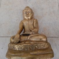 Месингова статуетка Буда, снимка 4 - Антикварни и старинни предмети - 31705342