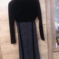 Ансамбъл:рокля от мрежа на флок+ръкав от еластично кадифе на Oviesse.  N:M, снимка 2 - Рокли - 39824163