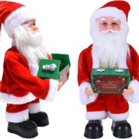 Пеещ и танцуващ Дядо Коледа със светещ подарък, снимка 1 - Декорация за дома - 42910756
