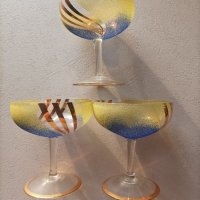 Чаши за шампанско (рисувано стъкло), снимка 2 - Чаши - 44201414