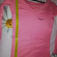 💖👠💖Дамска чисто нова пролетна блуза ''Pepe Jeans'' в розово, с подарък!-М,Л,ХЛ💖👠💖, снимка 4 - Блузи с дълъг ръкав и пуловери - 32252632