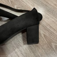 Черни велурени обувки, снимка 3 - Дамски елегантни обувки - 39559824