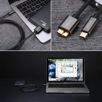 PIHEN USB C към USB 3.0 кабел за данни и зареждане, алуминиеви глави, позлатени конектори - 200 см, снимка 5 - USB кабели - 40122420