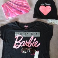 Блуза Barbie , шапка Teranova и очила, снимка 1 - Детски Блузи и туники - 37757872
