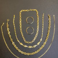 Златен Ланец синджир златни обеци златно ланче 14 к 585 gold zlato zlatni , снимка 1 - Колиета, медальони, синджири - 35165282