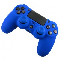 PS4 Силиконов бъмпер за DUALSHOCK®4 контролер в син цвят, снимка 7 - PlayStation конзоли - 30888271