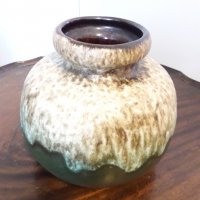 Немска керамична ваза ръчна изработка , снимка 3 - Колекции - 31874676