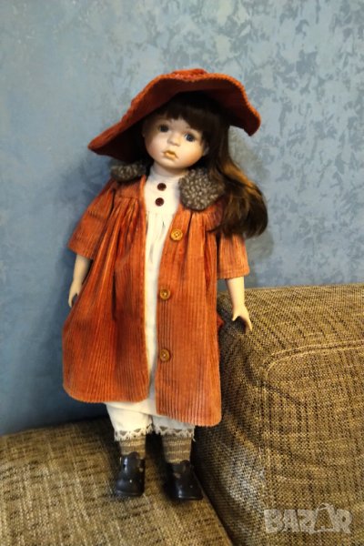 Голяма колекционерска порцеланова кукла намалена, снимка 1