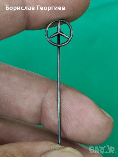 Стара сребърна значка mercedes benz, снимка 1