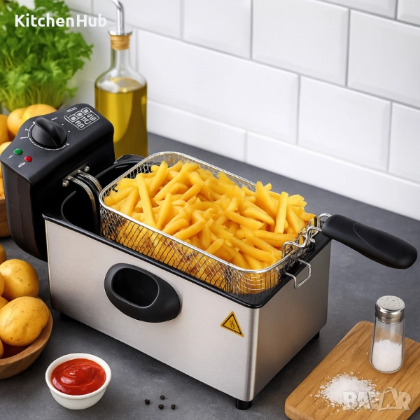 Електрически фритюрник Royalty Line RL-EFT2000, 3 литра, 2000W, снимка 1