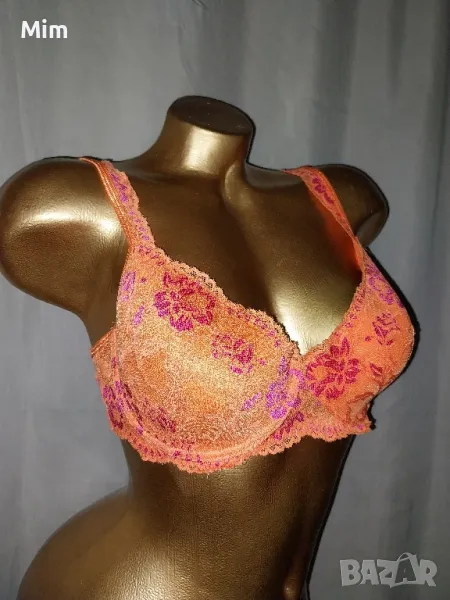 85 В/С Дантелен сутиен в оранжево , снимка 1