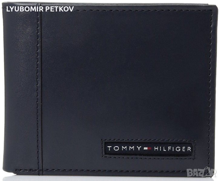 Tommy Hilfiger Мъжки Син Кожен Портфейл Портмоне Подаръчна Кутия, снимка 1