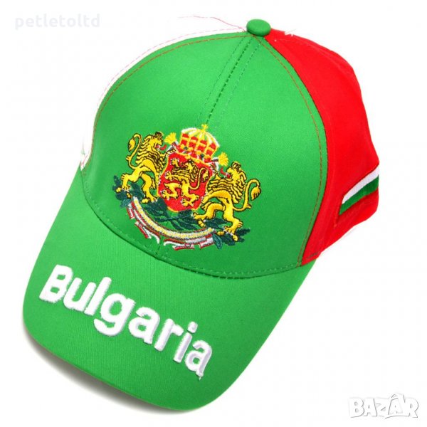 Шапка с козирка в цветовете на българското знаме, с ГЕРБ на Р. България, снимка 1