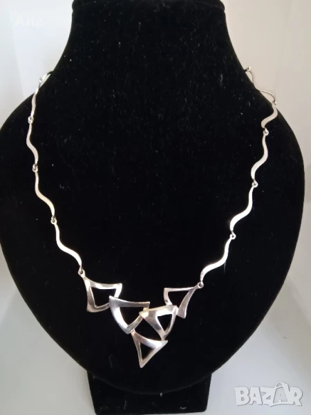 Красиво сребърно маркирано колие , снимка 1
