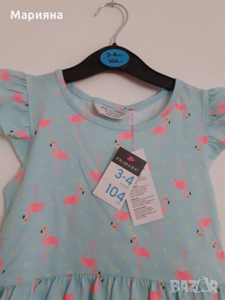 нова памучна рокля за момиче 3-4год., снимка 1