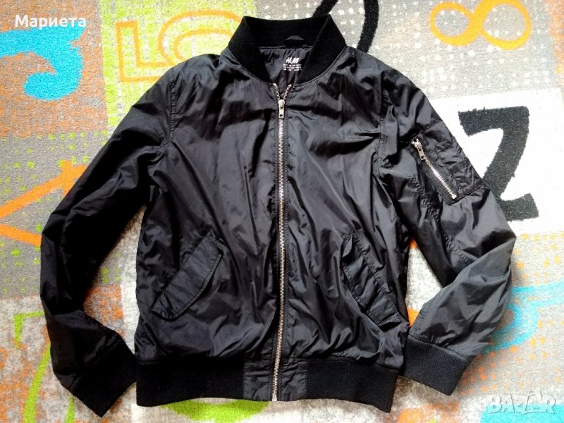 H@M 12-13 г. Черно Есенно/Пролетно яке за момче тип бомбър, снимка 1