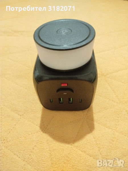 Разклонител тип "КУБ",с нощна лампа , снимка 1