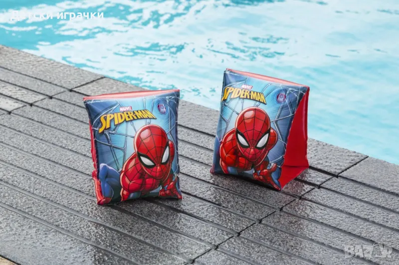 Надуваеми раменки Спайдармен Bestway, 23х15 см, за деца 3-6 г., червени, Spiderman , снимка 1