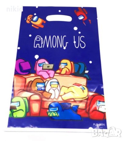 10 бр Торбички Амонг Ус Ъс Among Us за сладки подарък рожден ден парти, снимка 1