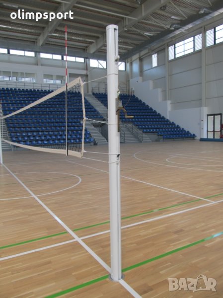 Стойки волейбол алуминиеви: – стойки за волейбол с регулируема височина и външен обтегач с ръкохватк, снимка 1