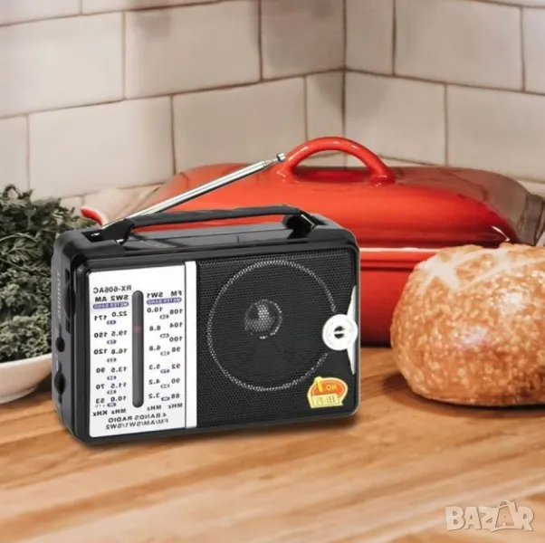 Портативно ретро радио с телескопична антена, FM/AM/SW, 15.5x10x5.5cm, без батерии, снимка 1