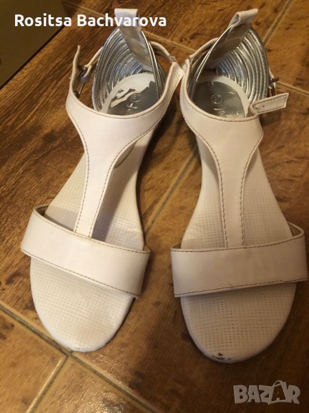 Бели сандали, 37 номер, снимка 1