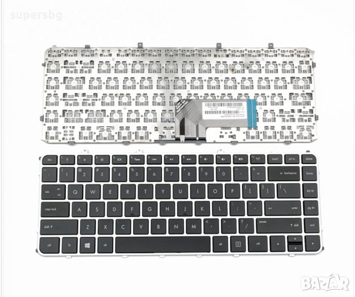 НОВА Клавиатура за HP ENVY4-1000 SILVER FRAME BLACK US, снимка 1